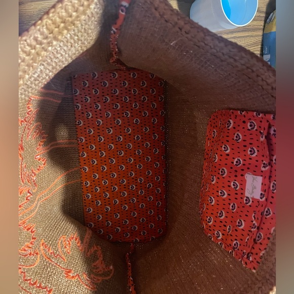 Vera Bradley NWOT Straw Tote Palm Tree Beach Bag - Picture 4 of 5